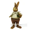 Lapin de Pâques décoratif avec carotte 18,5 cm