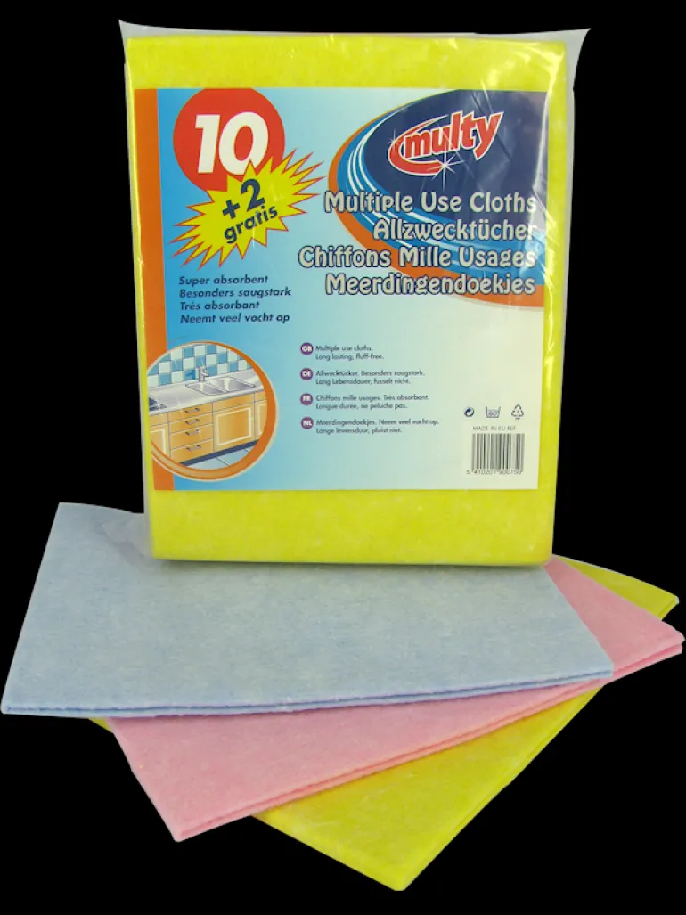 Lavettes viscose 10 + 2 pièces
