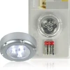 LED lampe avec bouton poussoir - argent
