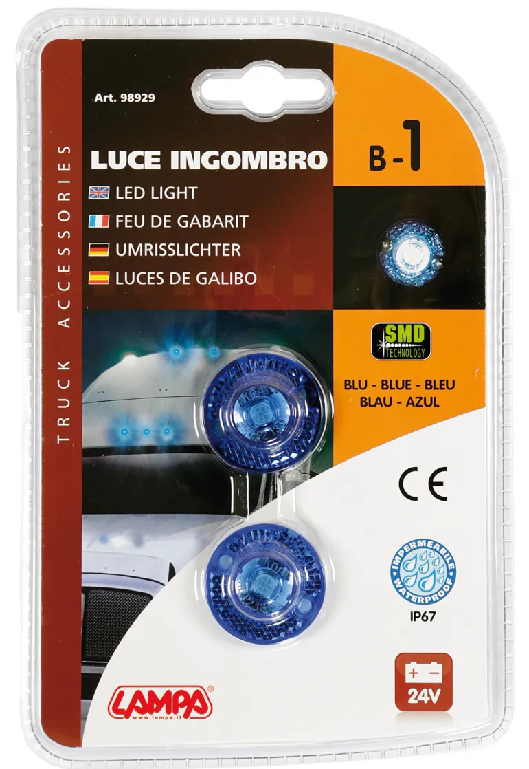 Lumière Led B-1 24V Blue