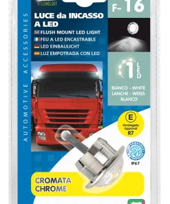 Lumière Led F-16 Blanc Chromé