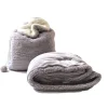 Luxe plaid Sherpa gris 130x160 cm