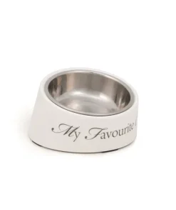 Mangeoire 'My favourite cat' blanc 14 cm