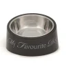 Mangeoire 'My favourite dog' gris 18 cm