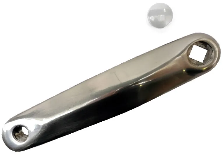 Manivelle gauche en acier 170 mm 9/16'' plastifié
