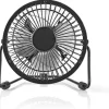 Mini ventilateur en métal USB noir 10 cm diamètre