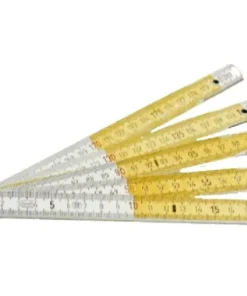 Mètre pliant professionel blanc / jaune 2 m