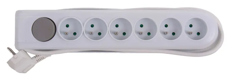 Multi-prises avec interrupteur et corde 1,5 m 6 x 16 A