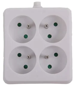 Multi-prises carré blanc 4 x 16 A