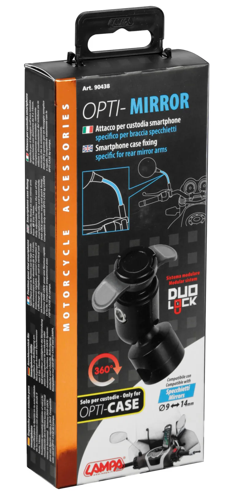OPTI-CASE Fixation de Miroir Ø 9-14 mm