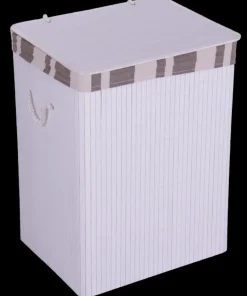 Panier blanc avec couvercle S