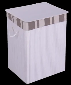 Panier blanc avec couvercle M