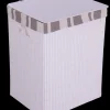 Panier blanc avec couvercle L