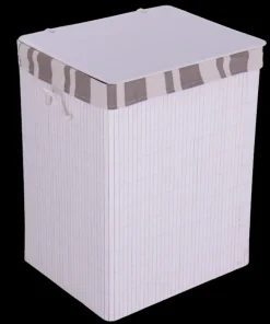 Panier blanc avec couvercle L
