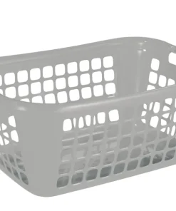 Panier linge argent 65 x 45 x 27 cm