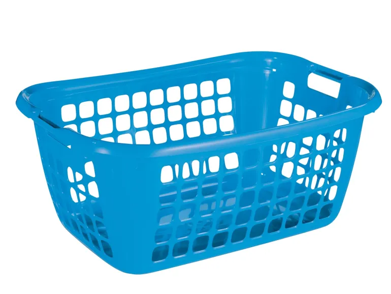 Panier linge bleu 65 x 45 x 27 cm