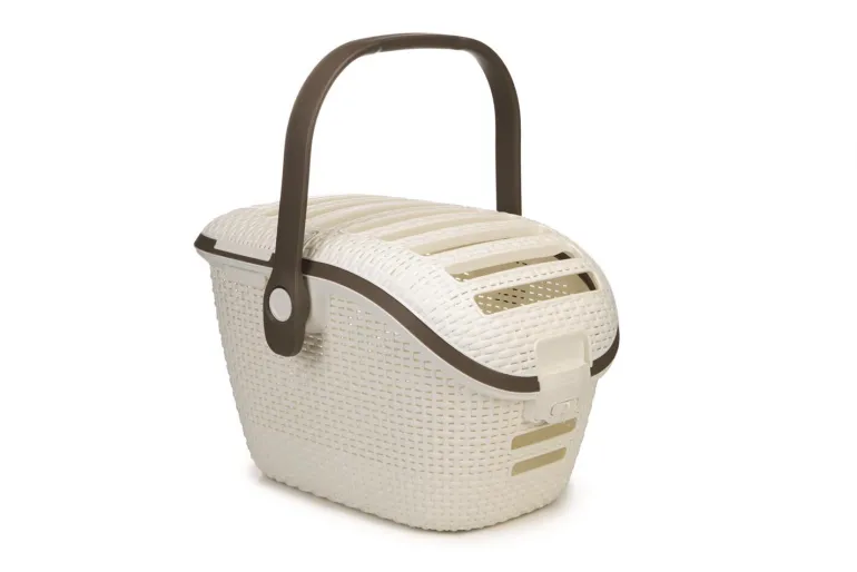 Panier voyage blanc 51x38x33 cm