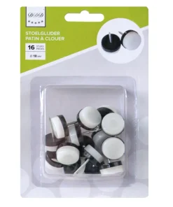 patin a clouer 18 mm blanc et noir 16 pieces