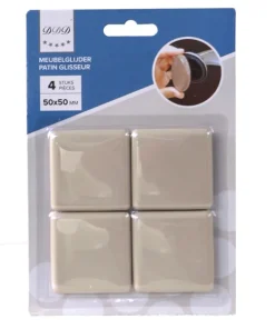 Patin carré pour des meubles 50x50 mm beige