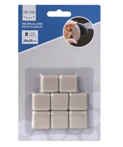 patin glisser 25x25 beige 8 pieces
