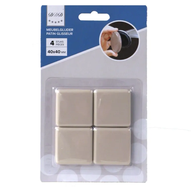 patin glisseur 40x40 beige 8 pieces