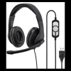 PC-Office-casque "HS-USB300" stéréo - noir