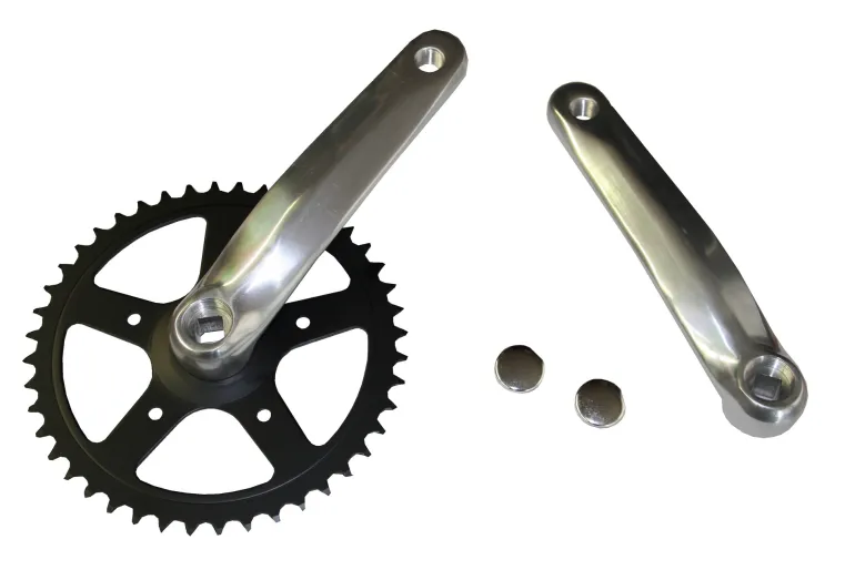 Pédalier 44 dents acier, manivelle alu 170 mm 3/32