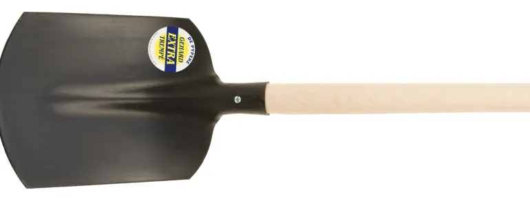 Pelle nr 1 noir avec manche en hêtre