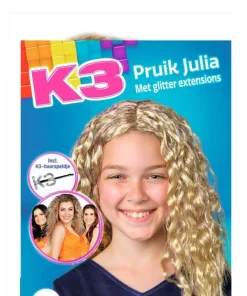 Perruque K3 Julia avec épingle à cheveux