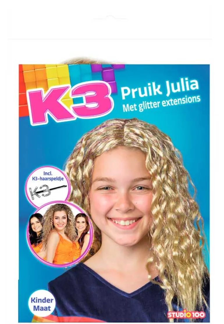Perruque K3 Julia avec épingle à cheveux