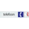 Pictogramme alu look telefoon 6,5 x 4,4 cm