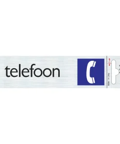 Pictogramme alu look telefoon 6,5 x 4,4 cm
