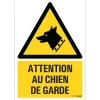 Pictogramme attention chien garde 23 x 33 cm