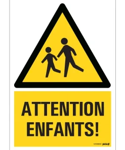 Pictogramme attention enfants 23 x 33 cm