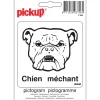 Pictogramme chien méchant 10 x 10 cm