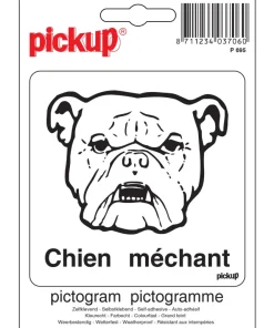 Pictogramme chien méchant 10 x 10 cm