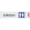 Pictogramme en aluminium toiletten 16,5 x 4,4 cm