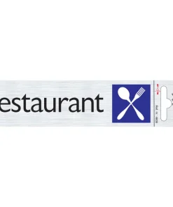 Pictogramme en aluminium restaurant 6,5 x 4,4 cm