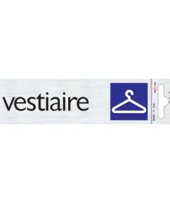 Pictogramme en aluminium vestiaire 16,5 x 4,4 cm