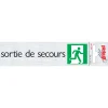 Pictogramme en aluminium sortie secours 16,5 x 4,4 cm