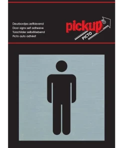 Pictogramme en aluminium heren 8 x 8 cm