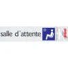Pictogramme en aluminium salle d'attente 16,5 x 4,4 cm