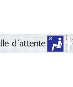 Pictogramme en aluminium salle d'attente 16,5 x 4,4 cm