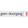 Pictogramme en aluminium geen doorgang 6,5 x 4,4 cm