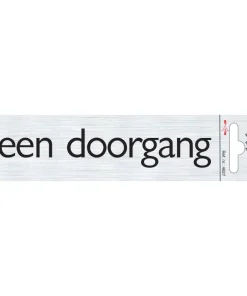 Pictogramme en aluminium geen doorgang 6,5 x 4,4 cm