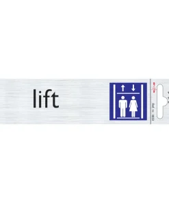 Pictogramme en aluminium lift 16,5 x 4,4 cm