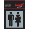 Pictogramme en aluminium toilettes 8 x 8 cm
