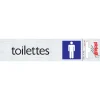 Pictogramme en aluminium toilettes hommes 16,5 x 4,4 cm