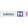 Pictogramme en aluminium toilettes 16,5 x 4,4 cm