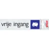 Pictogramme en aluminium vrije ingang 6,5 x 4,4 cm